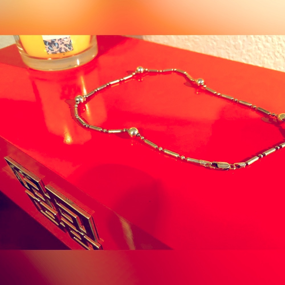 Silver 16” necklace. Simple. Understated.